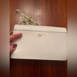 DVF Bone/cream color purse